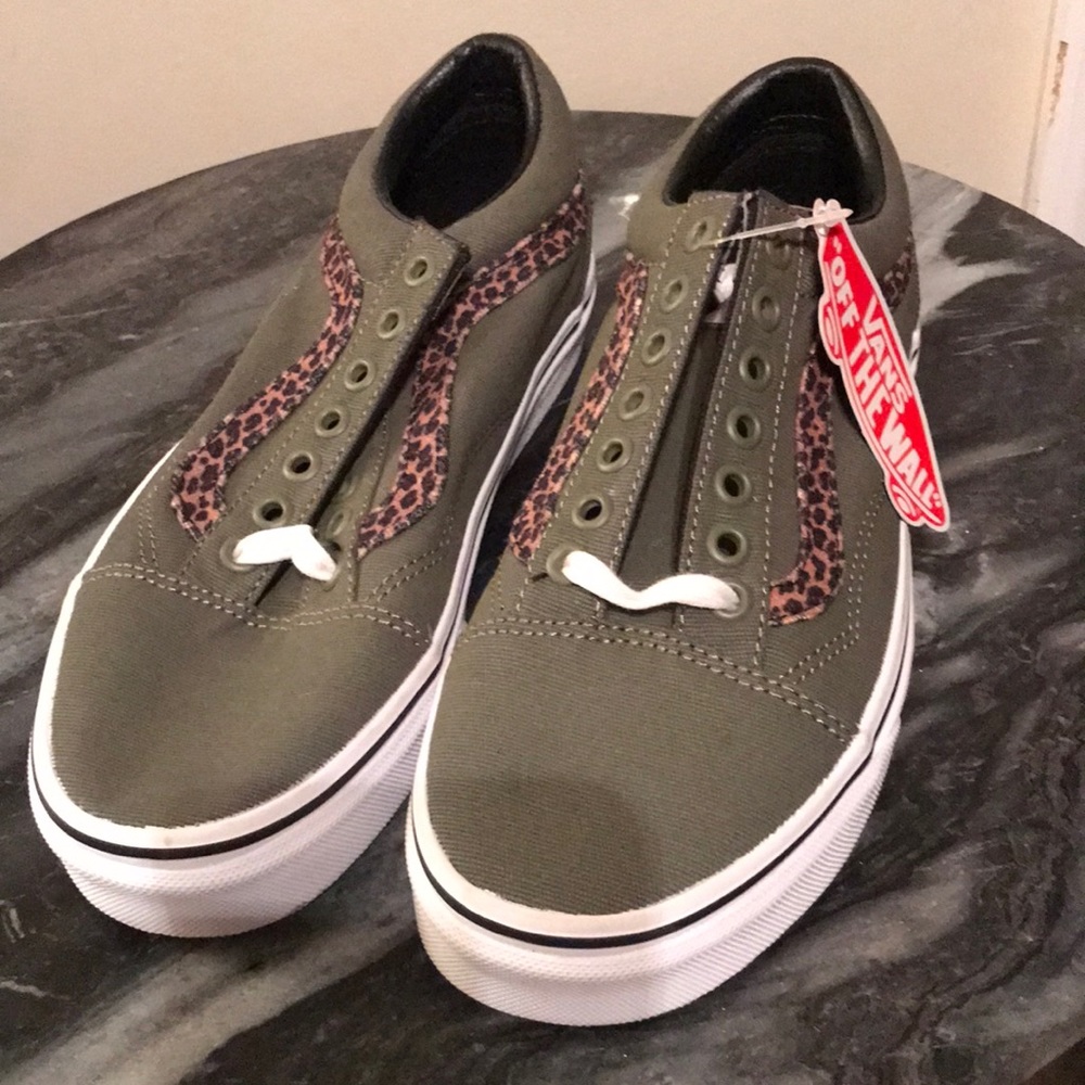BRAND NEW GREEN & CHEETAH VANS